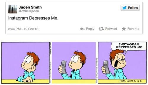 tastefullyoffensive: Jaden Smith’s Nonsensical Tweets as ‘Garfield’ Comics by Jen 