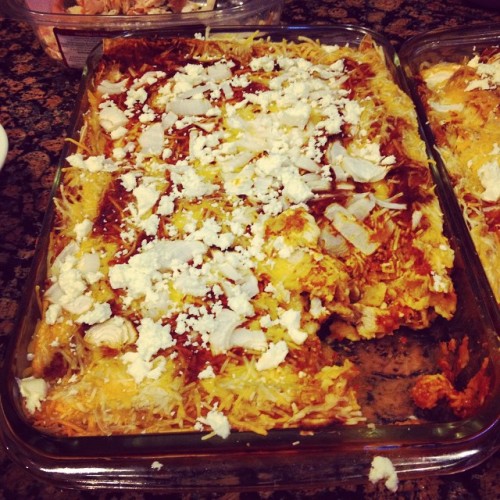 Enchilada de pollo por #cincodemayoGracias padre!!