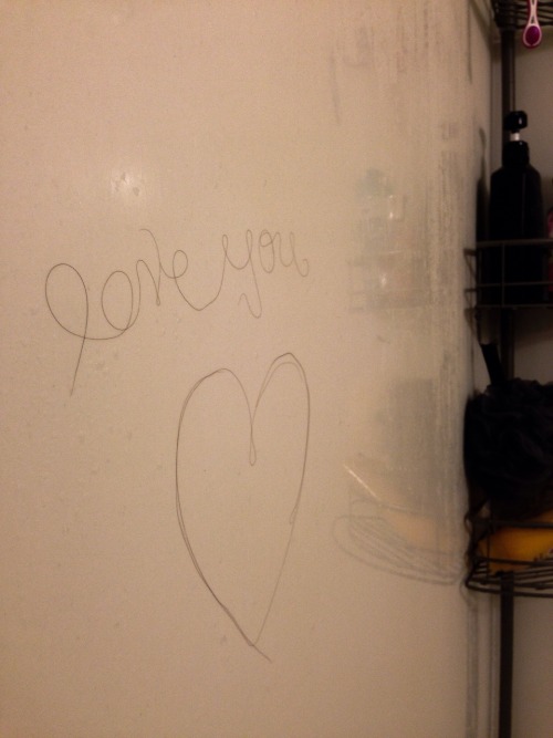 My husband always wonders how my hair manages to get EVERYwhere. So I left him a note in the shower.