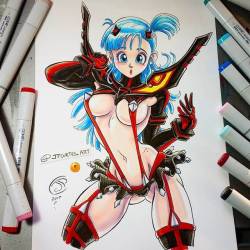 ninsegado91: jpcortes77: #Bulma cosplaying #RyukoMatoi #dragonball #killlakill mashup #anime #manga #dbs #dbz #dragonballsuper #art #pinup #illustration #cosplay #ink #drawing #copic #painting # Sexy! 