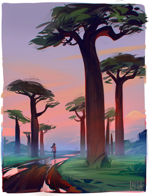 A quick environment speedpaint, based loosely on a reference photo taken in Madagascar ~ a place I h