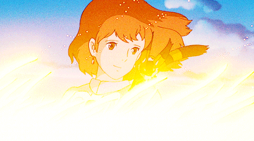 kakuusei:Clothed in blue robes, descending onto a golden field, to join bonds with the great earth, and guide the people to the pure land, at last.NAUSICAÄ OF THE VALLEY OF THE WIND1984, Hayao Miyazaki 