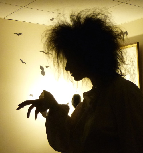 jinxxs-violin:lorenzocheney:I decided to tease my hair up into a big fluff ball before I washed it t