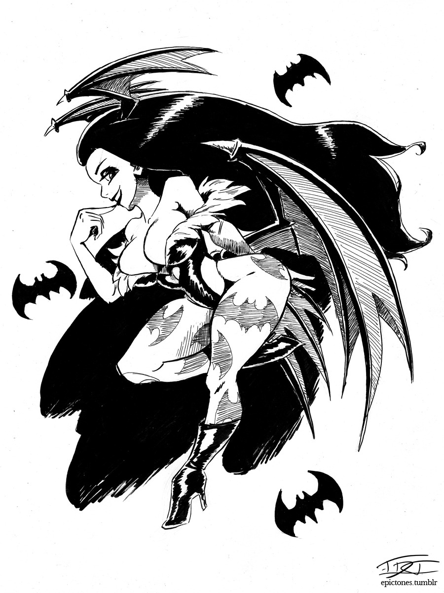 epictones:  Inktober #5, Valari as Morrigan, based on a suggestion by Vaati with
