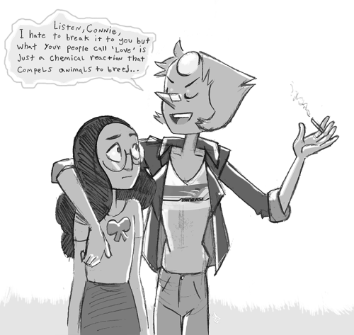 thecomicbookbroad:Rise Above. focus on science. Greg’s been workin’ out  Greg: I beg your pardon, Pearl. (gestures to Steven) Inappropriate.Pearl: Sorry. Please proceed with your story about banging my best friend so incompetently that she imploded.