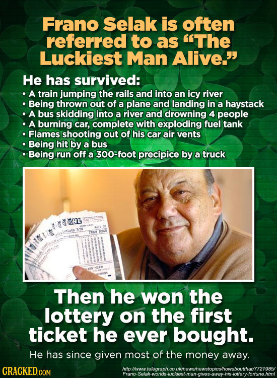 cracked:  21 Bizarre Coincidences You Won’t Believe Happened