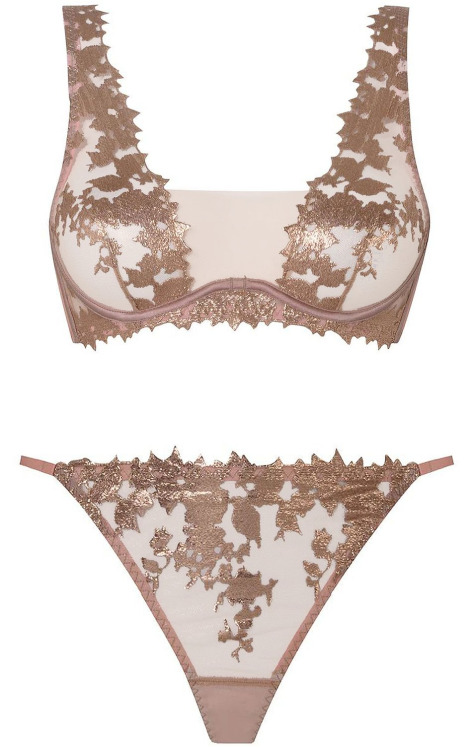 martysimone:Myla London | Freesia Drive • in shimmering foil printed embroidery on sheer tulle