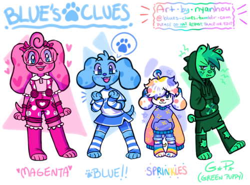 blues-clues: the gang’s all here [almost] !!  i really wanted to give the kids a cleaner, cuter look