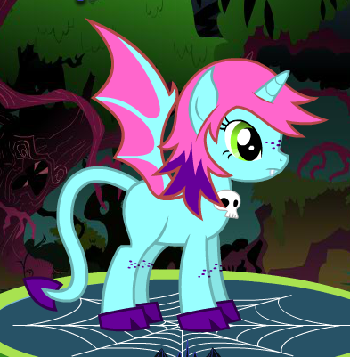 I’m cranky today, so I made a halloween pony. I’m going to name her Jeepers. Haha.