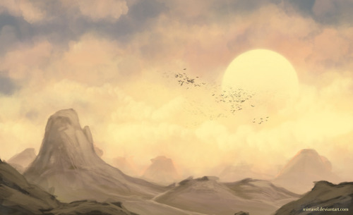 A blast from the past :) Or a small piece of Balmorra, drawn a few years ago.