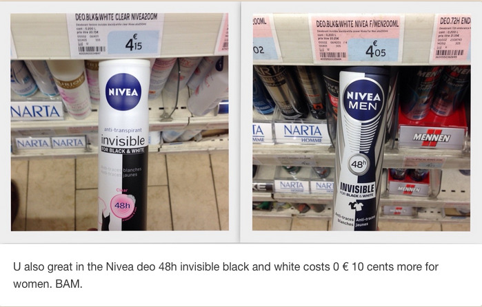 theshirtlesslifter:  micdotcom:  Women’s products cost more than men’s — and