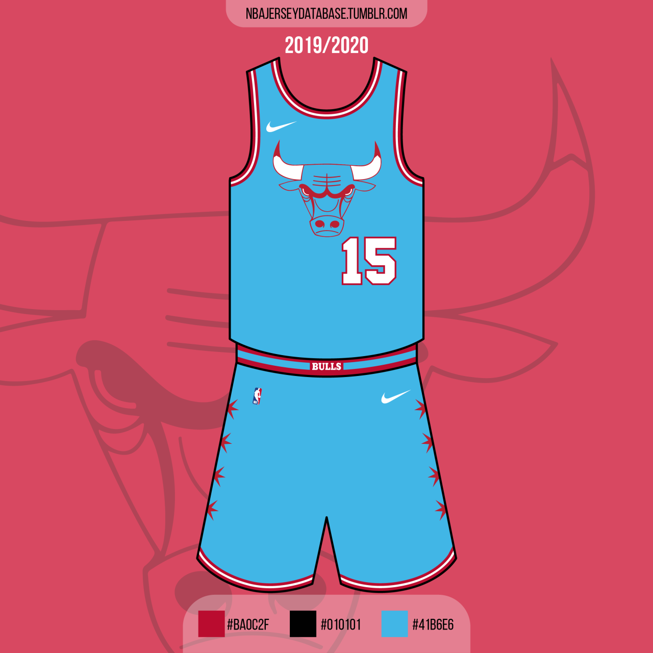 NBA Jersey Database, Chicago Bulls City Jersey 2019-2020