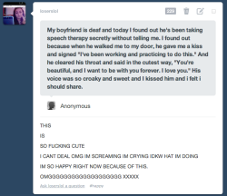 loserslol:  The BEST question i’ve ever got EVER    That&rsquo;s really awesome best of luck to both of you. Your boyfriend he is your man now. Treat him right cause what he did for you took lots of guts and courage. Well done to him. And Good Luck