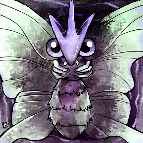 049 VenomothI’m sure Venomoth is someone’s favorite Pokemon. This one’s for you! &