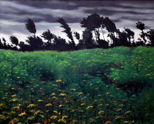 Félix VallottonThe Wind, 1910Blossoming Field, 1912   The Dordogne in Vitrac, 1925