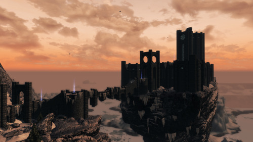 adventuresintamriel:  the college of winterhold at dusk 