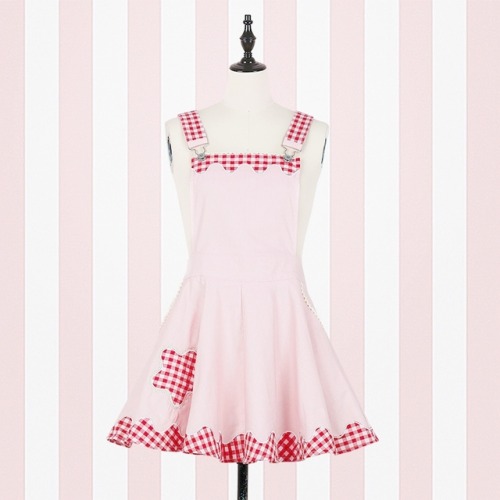 ♡ Gingham Overall Dress (2 Colours) - Buy Here ♡Discount Code: honey (10% off your purchase!!)Please