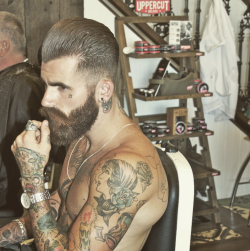 Asifthisisme:chris Perceval At Fossano &Amp;Amp; Co Barber Shop, Sydney Www.instagram.com/Fossanoandcobarbershop