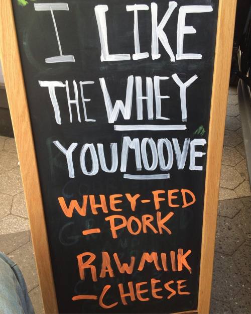 Great signage courtesy of @b.duignan. Come visit us @unsqgreenmarket today for delicious raw milk ch