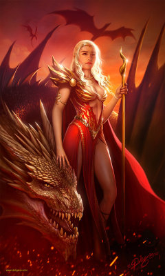 Art-Of-Cg-Girls:  Fire And Blood By Deligaris