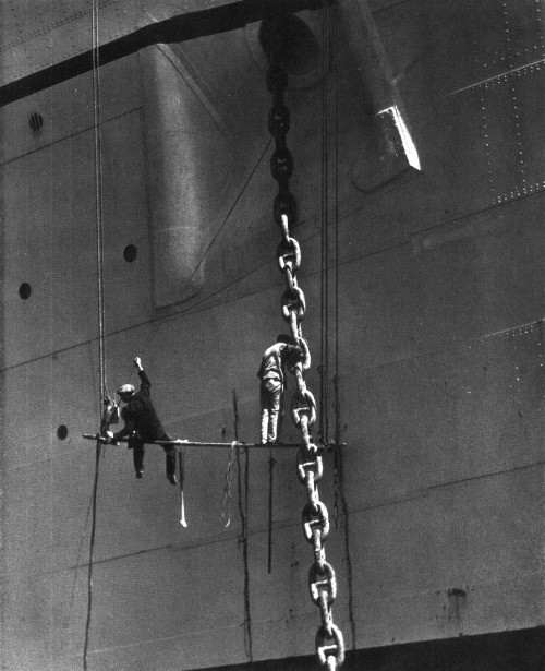 James N. Doolittle. Anchor Chain, SS Empress of Britain. 1930s