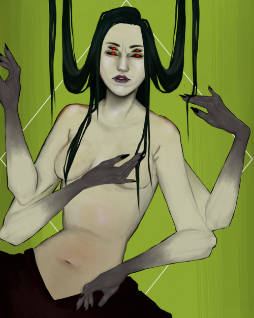 loreillustrated: ♦ M e p h a l a ♦  She is known by the names Webspinner, Spinner, 