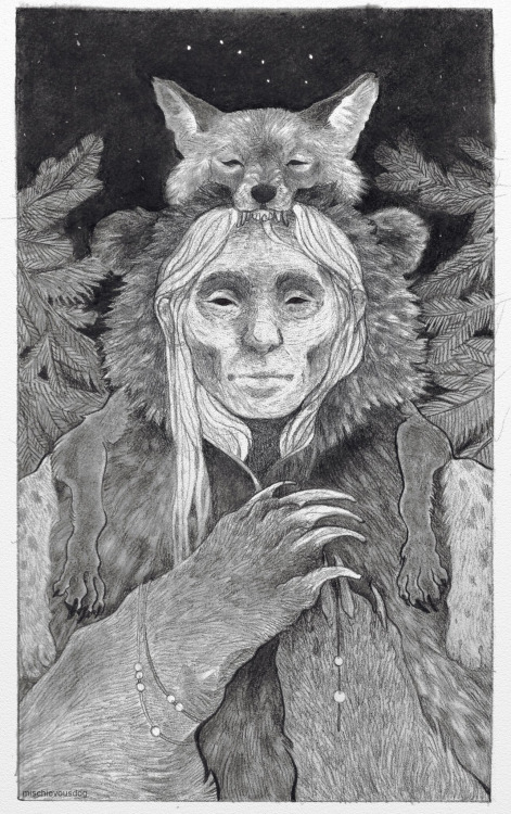 Oksinoita (&lsquo;Bear Witch&rsquo;) School work. Inspired by Finnish pagan culture and espe