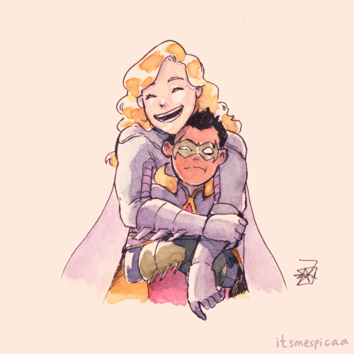 itsmespicaa:Damian being hugged/bonding with his siblings (and pseudo-sibling) bc he deserves to be 