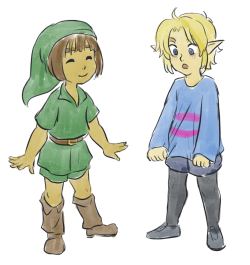 scribbly-z-raid:  Link is amazed by this striped shirt!!! 