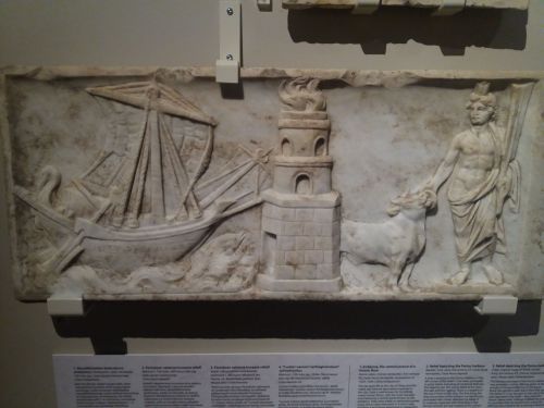 Marble relief depicting the Portus harbour* 2nd- early 3rd century CE* Isola sacra necropolis* Ostia