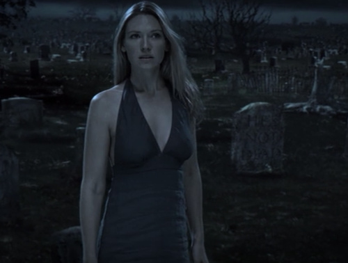 goodlyomens:  The tombstone behind Olivia in the Dream/LSD sequence in the Pilot.  It says “He’s Not Dead”    all these years and they can still freak us out
