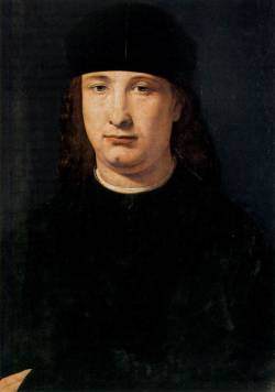 somanyhumanbeings:  Giovanni Antonio Boltraffio, Portrait of a Notable (c. 1500-1510)