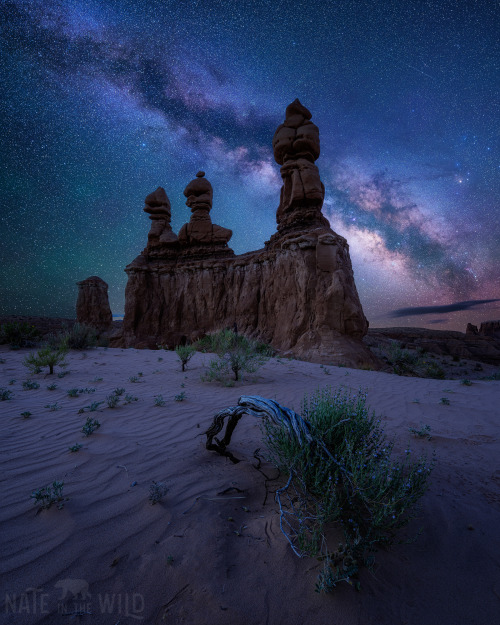 Central Utah has some of the darkest skies I&rsquo;ve ever seen. Goblin Valley State Park, Utah.