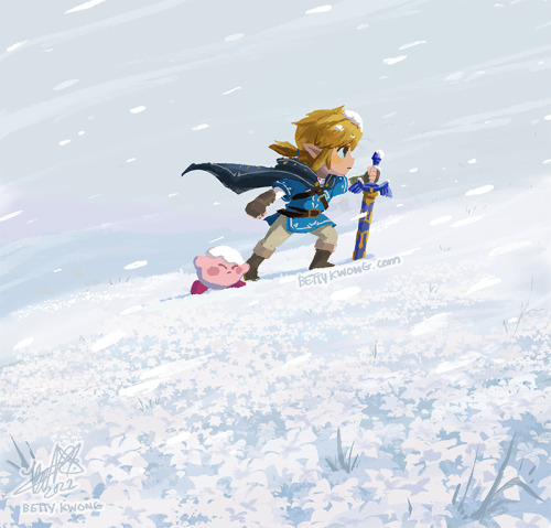 Link and Kirby are determined!!! 