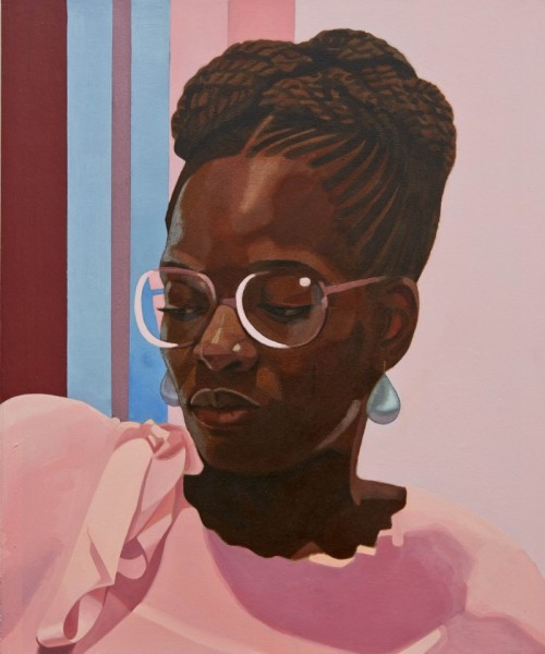 njideka akunyili crosby, predecessors/then you lost me. acrylic, color pencils, charcoal + transfers