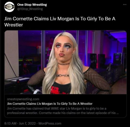 codchrist89: To Girly?!?Fuck Jim “My wife is fucking other wrestlers in the next room&rdq