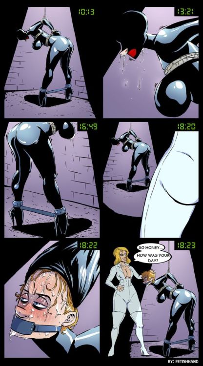 fetishhand: The Latex Couple Comic: How was your day Oh my goodness…