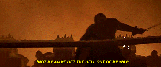 captainpoe:  Jaime and Brienne during the battle of Winterfell!