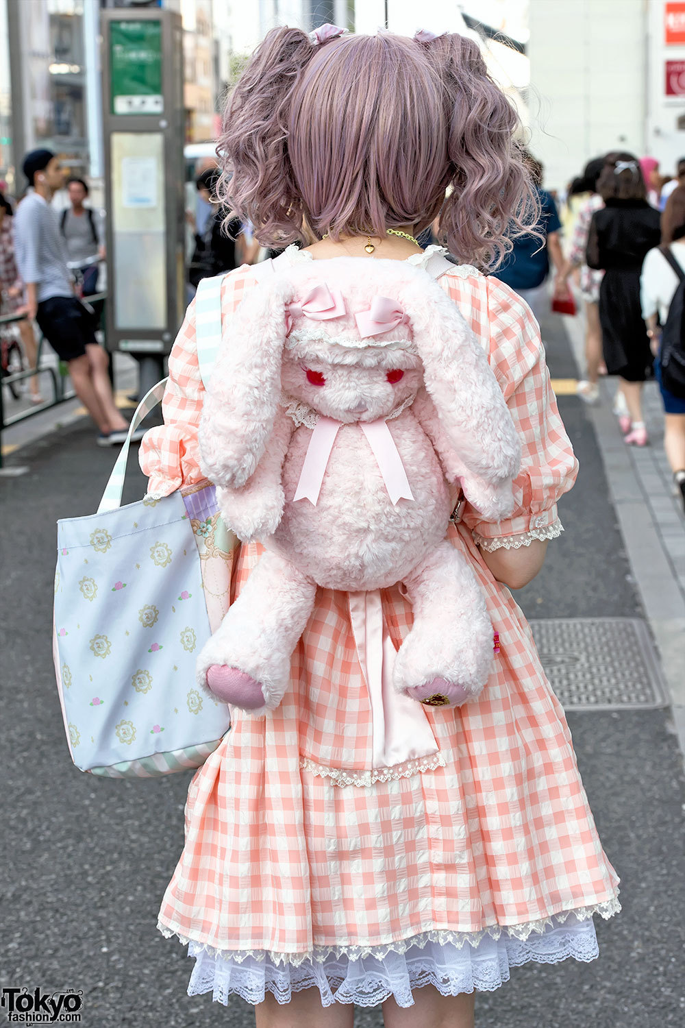 tokyo-fashion:  Mari and Yoshie on the street in Harajuku wearing gingham dresses