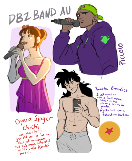 javidraws: I’ve been drawing a lot of DBZ band AU, (its honestly a vegebul band AU lol, but I had to