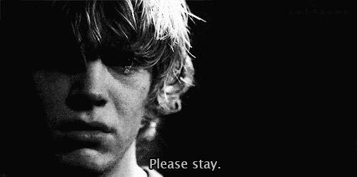 myinvicibleworldofwar:  Please stay! on We Heart It.
