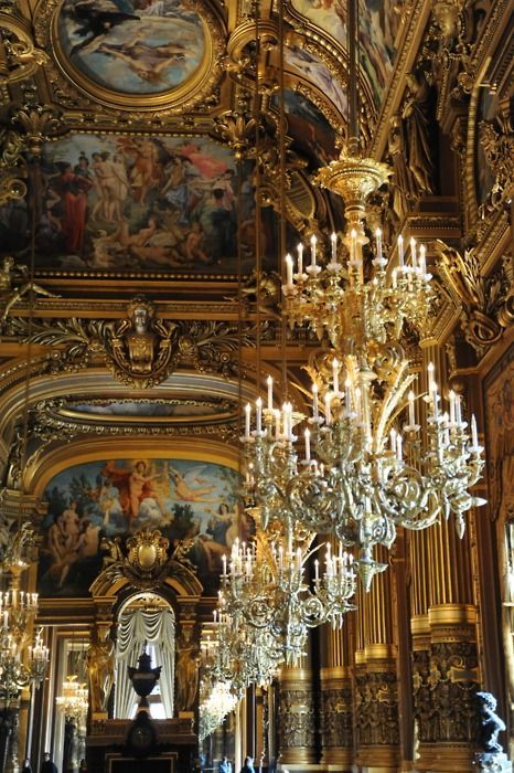 catchingtearsinrain:The Palais Garnier Opera House in Paris. Home of The Phantom of the Opera.
