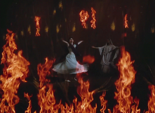 powellpressburger:Antonia dancing in the flames - one of the most striking images from Powell and Pr