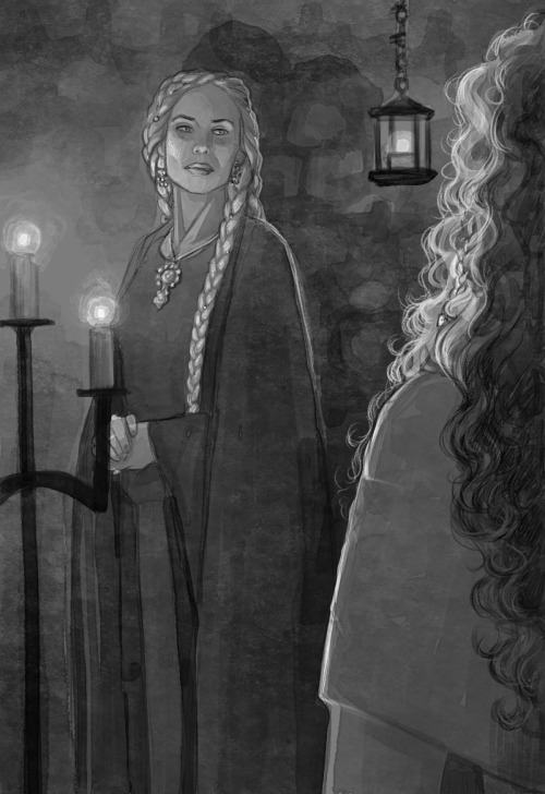 highqueenofprydain:Another figure had risen, tall and stately and statuesque, and stood staring at h