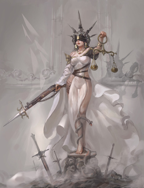 Lady of Justice  in shoo www.artstation.com/artwork/8l48LE