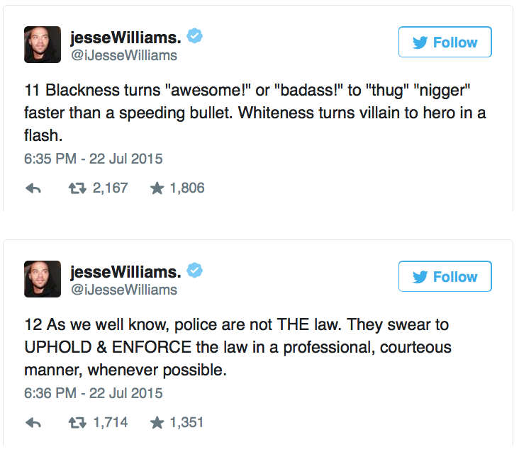 micdotcom:  Jesse Williams just destroyed the racist double standard of policing