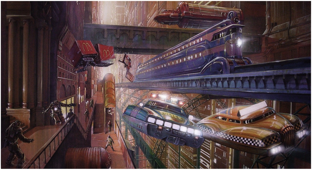 talesfromweirdland:     Concept art by Patrice Garcia for THE FIFTH ELEMENT (1997). 