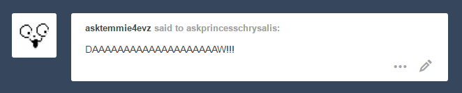 askprincesschrysalis:When Chryssie plays Undertale, it’s always a genocide run