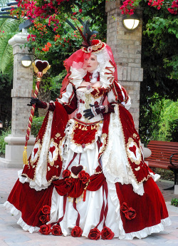 amazonmandy:Queen of Hearts: Sakizou! I finally have a full frontal pic ready! This gown broke me and my wallet. I’m going to take a hiatus from making myself massive gowns for a while….I think I’m switching back to armor or vinyl as a nice change