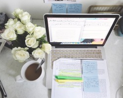 studyandtea:   9:05 am : I live for Sunday mornings. Making some last minute revisions on my journal while I enjoy my cup of tea. 